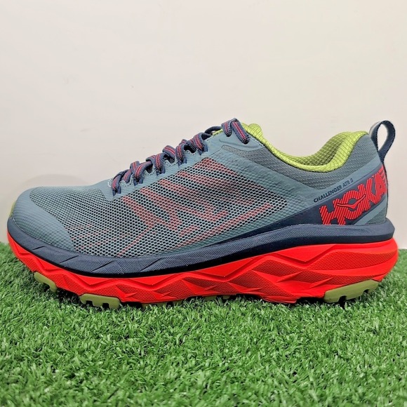 Hoka One One Challenger ATR 5 Shoes Mens 7 2E Wide Thyme/ Fiesta Active Sneakers main image 5